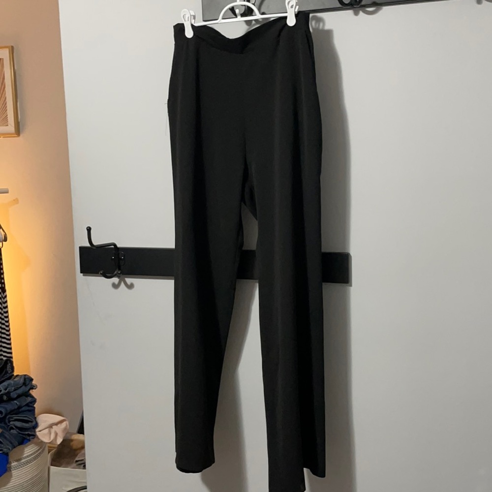 Black High Waisted Trouser Wide Leg